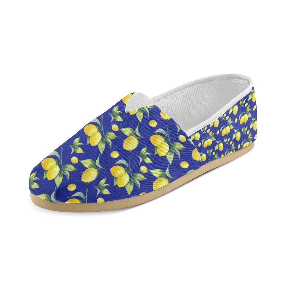 Lemon Pattern Print Design LM06 Women Casual Shoes-JorJune.com