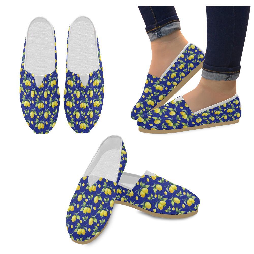 Lemon Pattern Print Design LM06 Women Casual Shoes-JorJune.com