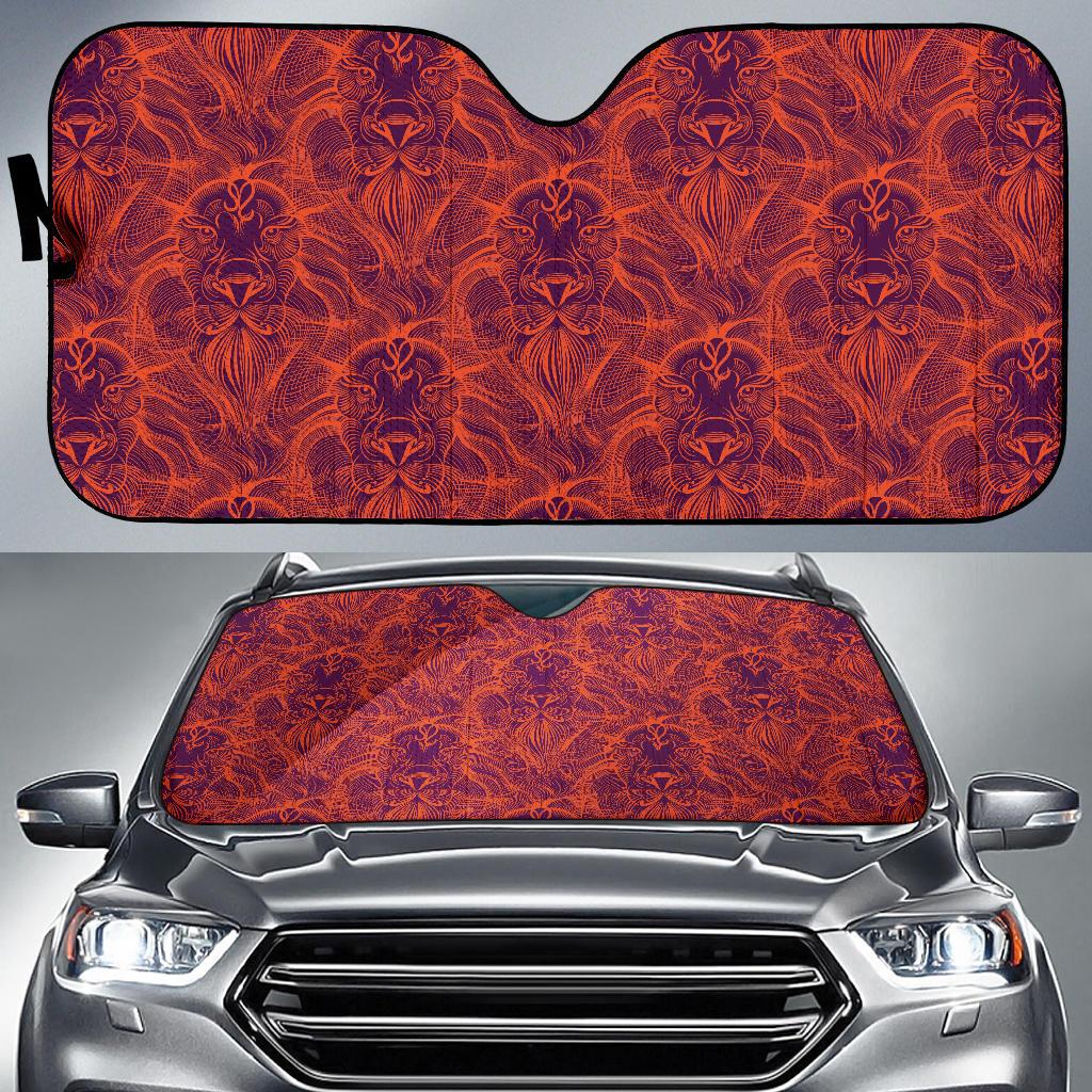 Leo Pattern Print Design 01 Car Sun Shades-JORJUNE.COM
