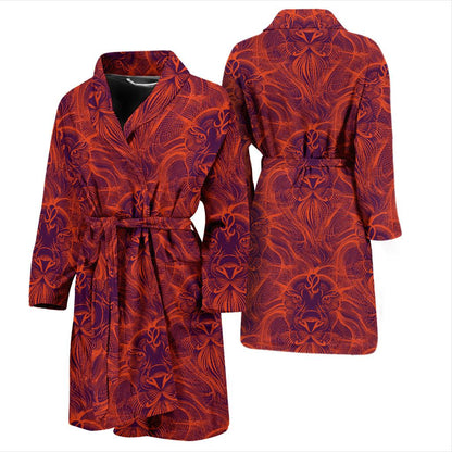 Leo Pattern Print Design 01 Men Bathrobe-JORJUNE.COM