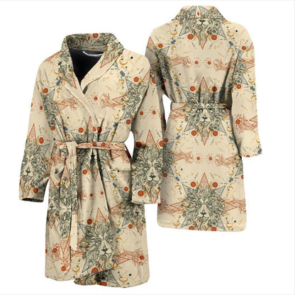 Leo Pattern Print Design 02 Men Bathrobe-JORJUNE.COM
