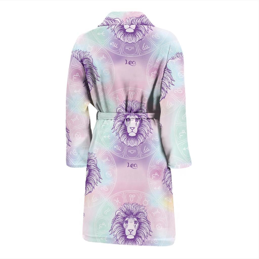 Leo Pattern Print Design 03 Men Bathrobe-JORJUNE.COM