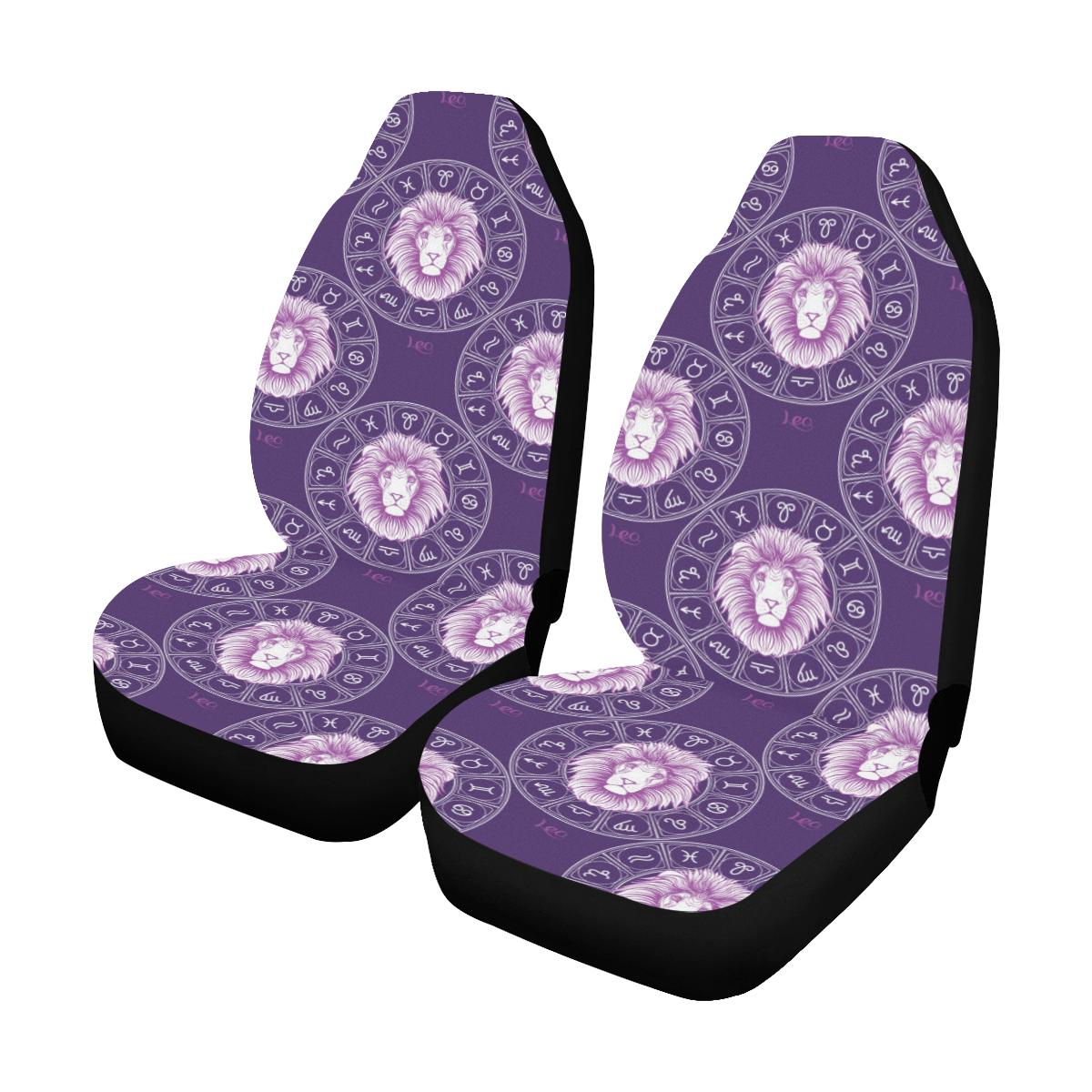 Leo Pattern Print Design 04 Car Seat Covers (Set of 2)-JORJUNE.COM