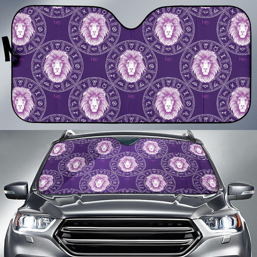 Leo Pattern Print Design 04 Car Sun Shades-JORJUNE.COM