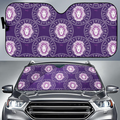 Leo Pattern Print Design 04 Car Sun Shades-JORJUNE.COM
