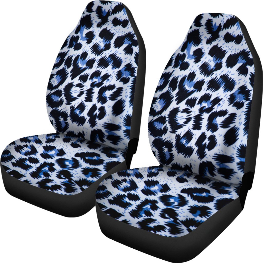 Leopard Blue Skin Print Universal Fit Car Seat Covers