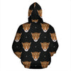 Leopard Head Pattern All Over Print Hoodie