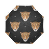 Leopard Head Pattern Automatic Foldable Umbrella