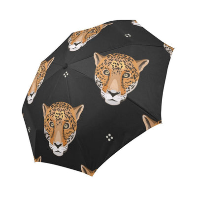 Leopard Head Pattern Automatic Foldable Umbrella