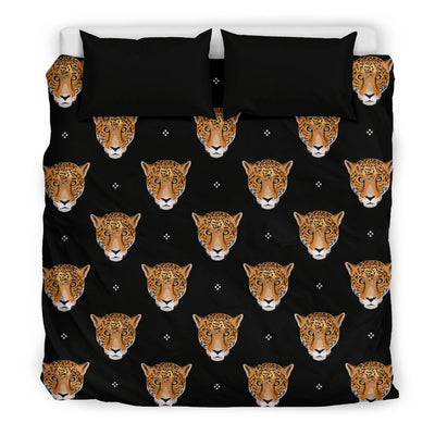 Leopard Head Pattern Duvet Cover Bedding Set