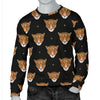 Leopard Head Pattern Men Crewneck Sweatshirt