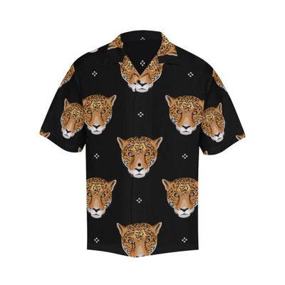 Leopard Head Pattern Men Hawaiian Shirt