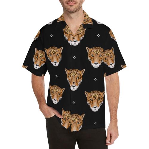 Leopard Head Pattern Men Hawaiian Shirt