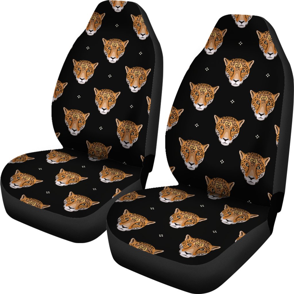 Leopard Head Pattern Universal Fit Car Seat Covers