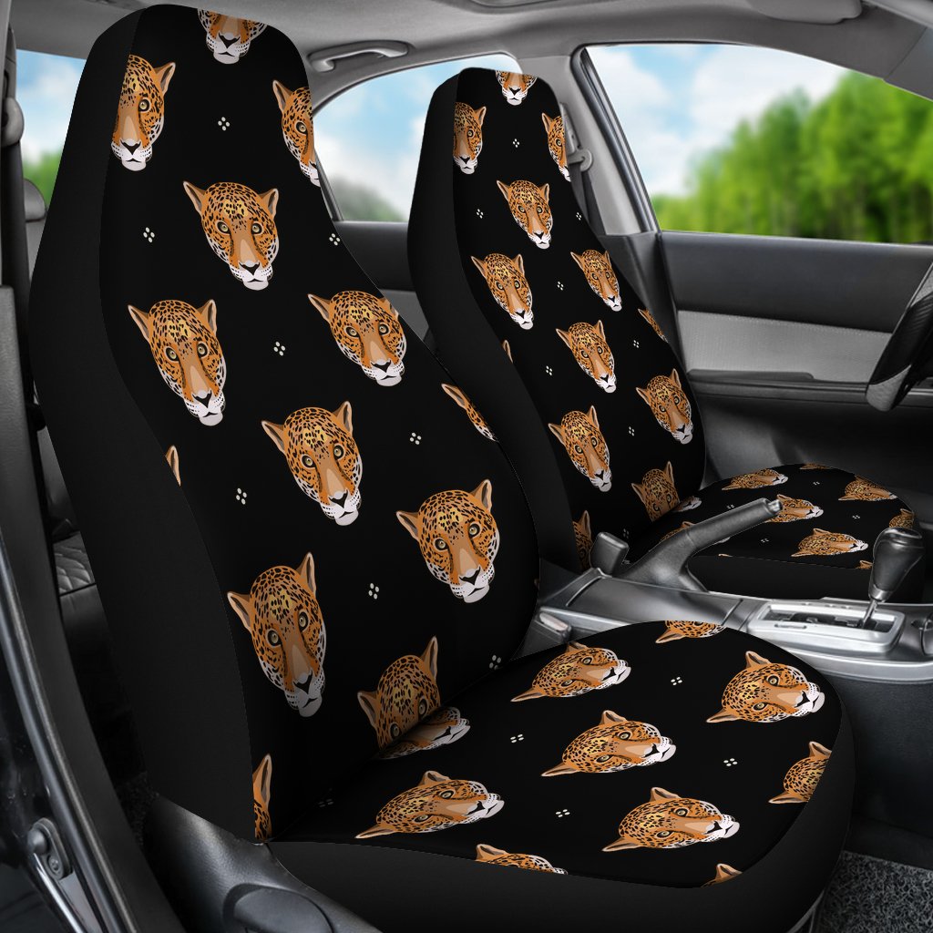 Leopard Head Pattern Universal Fit Car Seat Covers
