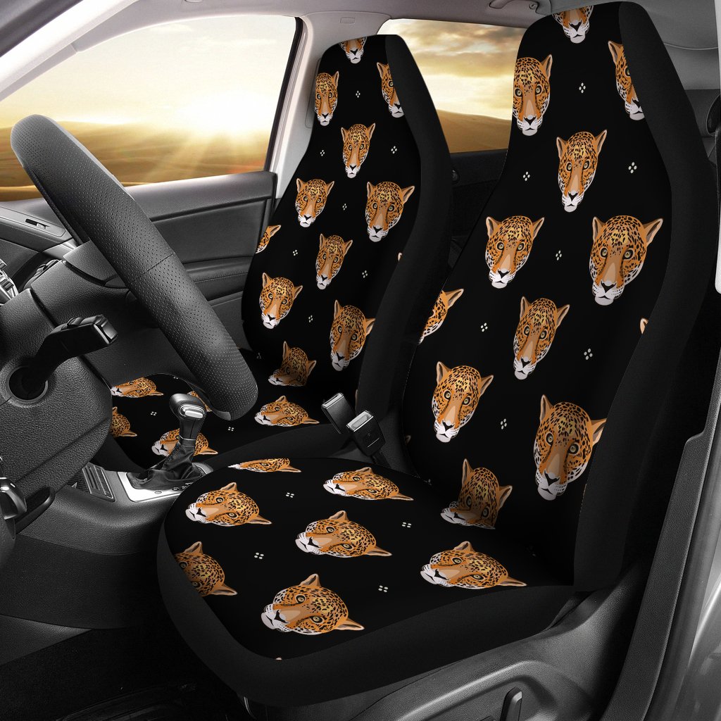 Leopard Head Pattern Universal Fit Car Seat Covers