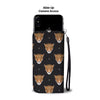 Leopard Head Pattern Wallet Phone Case