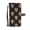 Leopard Head Pattern Wallet Phone Case