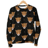 Leopard Head Pattern Women Crewneck Sweatshirt