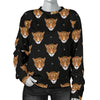 Leopard Head Pattern Women Crewneck Sweatshirt