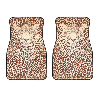 Leopard Head Print Car Floor Mats