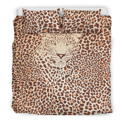 Leopard Head Print Duvet Cover Bedding Set