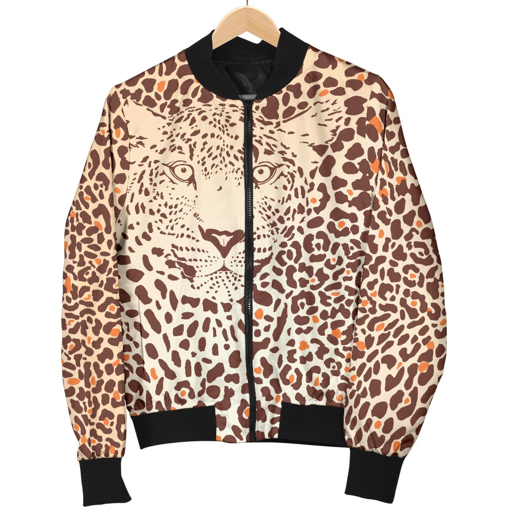 cheetah print bomber jacket mens