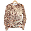 Leopard Head Print Men Crewneck Sweatshirt