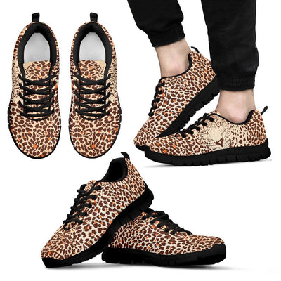 Leopard Head Print Men Sneakers