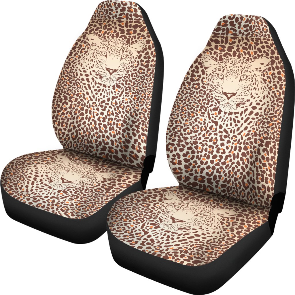 Leopard Head Print Universal Fit Car Seat Covers