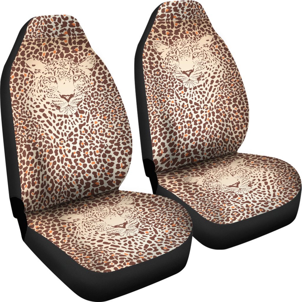 Leopard Head Print Universal Fit Car Seat Covers