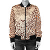 Leopard Head Print Women Casual Bomber Jacket