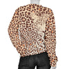 Leopard Head Print Women Crewneck Sweatshirt