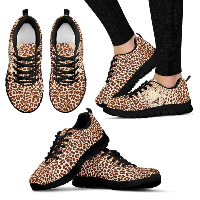 Leopard Head Print Women Sneakers