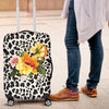 Leopard Orange Flower Luggage Cover Protector