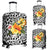 Leopard Orange Flower Luggage Cover Protector