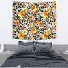 Leopard Orange Flower Wall Tapestry