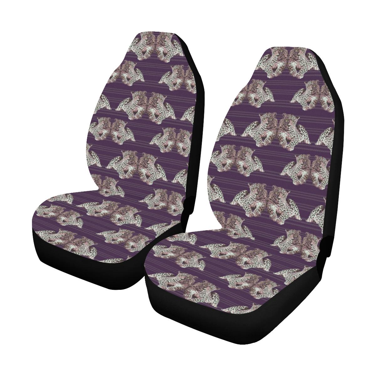 Leopard Pattern Print Design 01 Car Seat Covers (Set of 2)-JORJUNE.COM