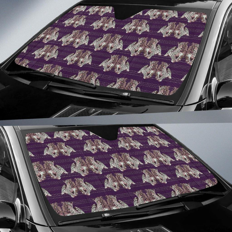 Leopard Pattern Print Design 01 Car Sun Shades-JORJUNE.COM