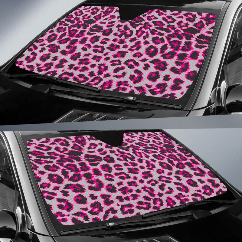 Leopard Pattern Print Design 02 Car Sun Shades-JORJUNE.COM