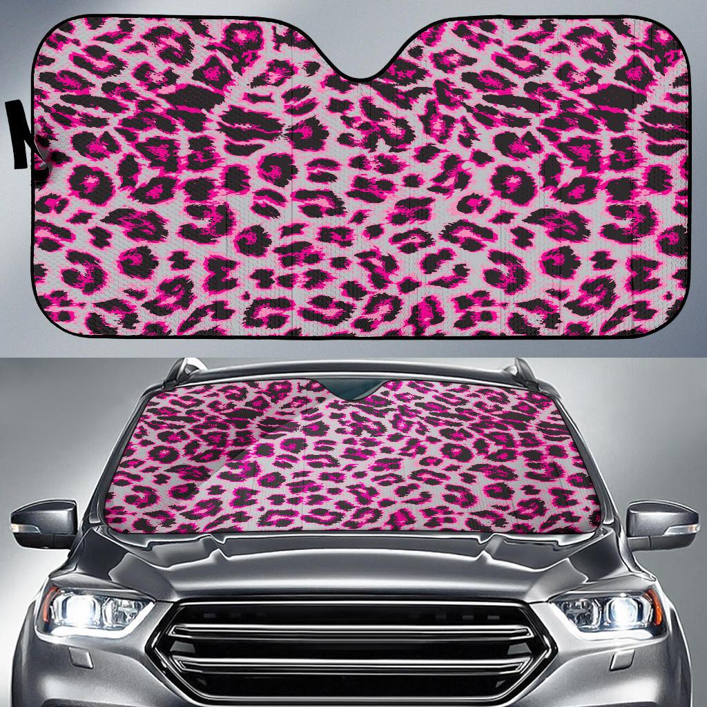 Leopard Pattern Print Design 02 Car Sun Shades-JORJUNE.COM