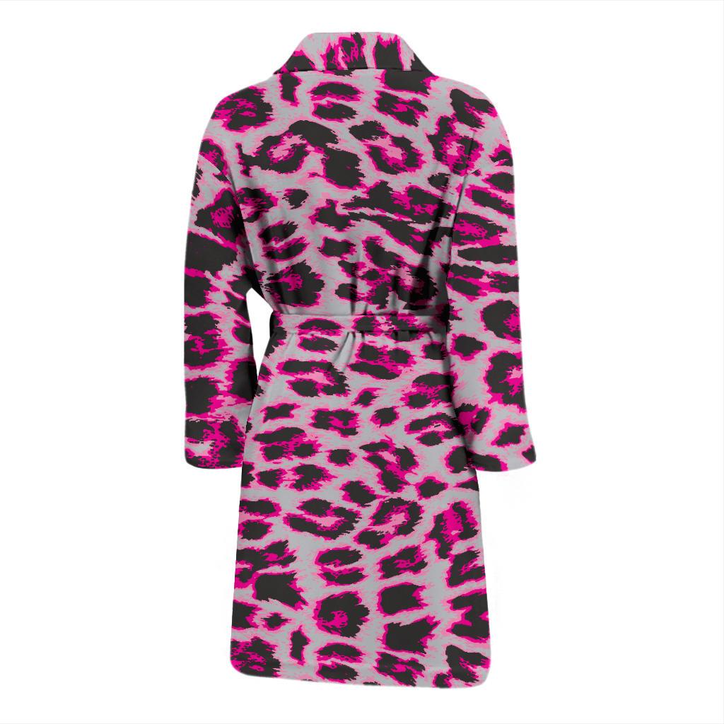 Leopard Pattern Print Design 02 Men Bathrobe-JORJUNE.COM