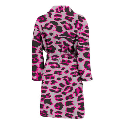 Leopard Pattern Print Design 02 Men Bathrobe-JORJUNE.COM