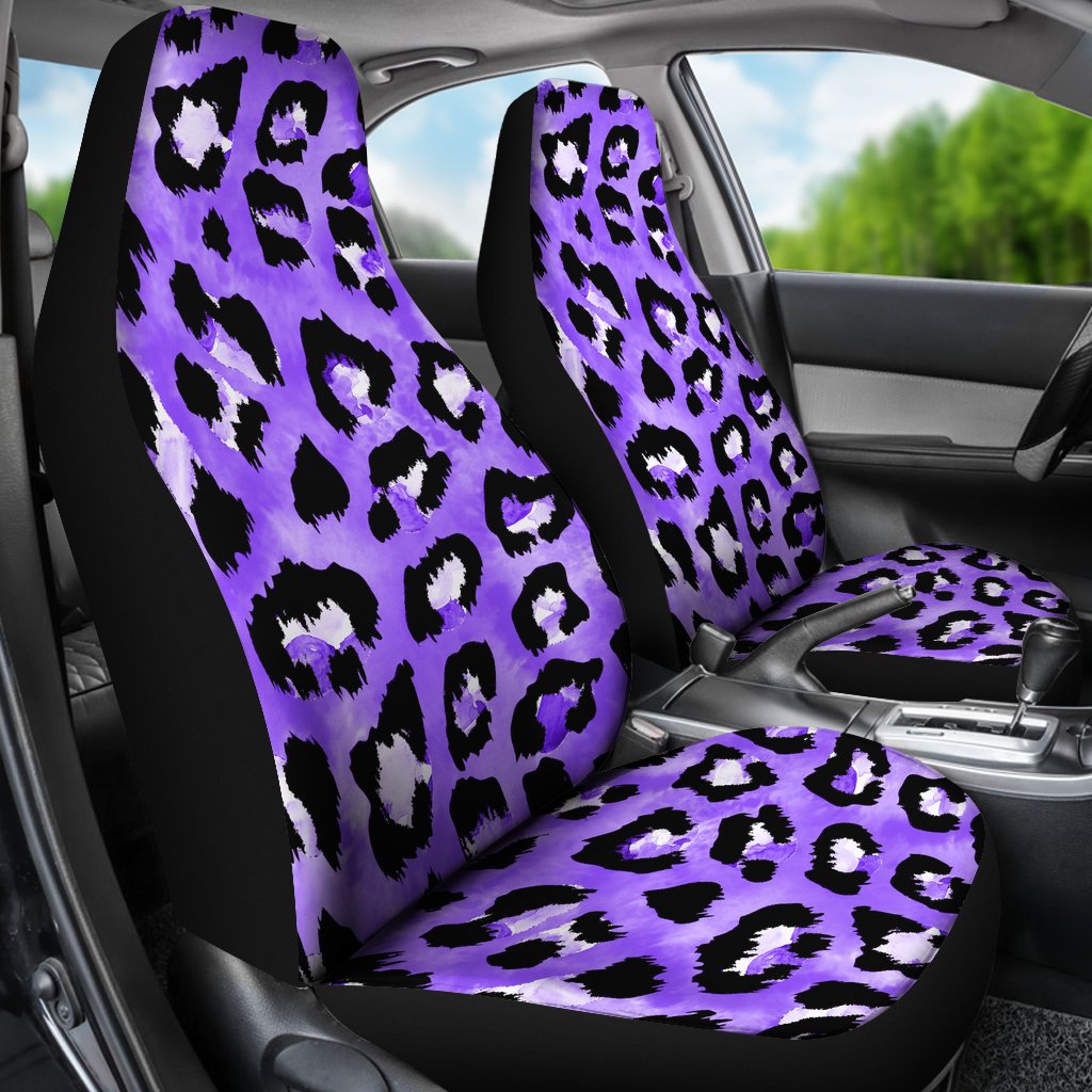 Leopard Purple Skin Print Universal Fit Car Seat Covers