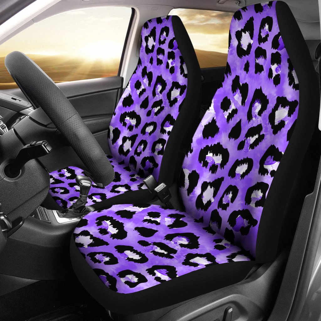 Leopard Purple Skin Print Universal Fit Car Seat Covers
