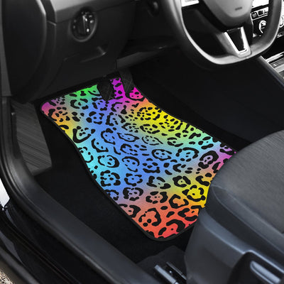 Leopard Rainbow Car Floor Mats