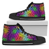 Leopard Rainbow Men High Top Canvas Shoes