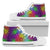 Leopard Rainbow Men High Top Canvas Shoes