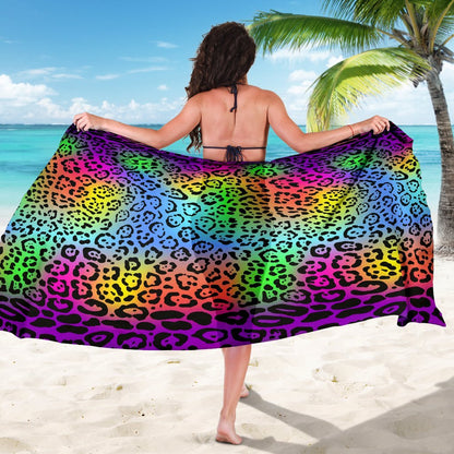 Leopard Rainbow Beach Sarong Pareo Wrap