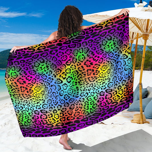 Leopard Rainbow Beach Sarong Pareo Wrap